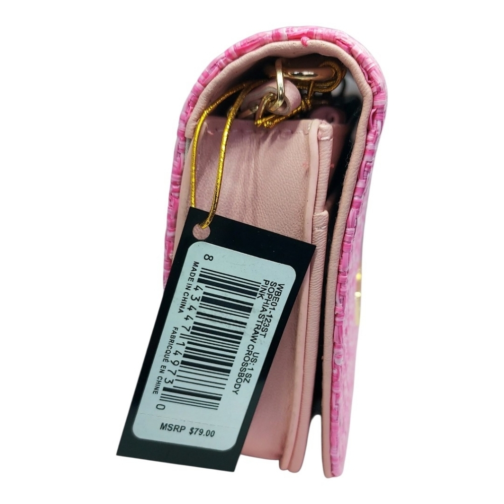 Bebe Pink Crossbody/Shoulder Purse Bag With Gold Chain Strap  NWT Retail $79.00 - Picture 4 of 7